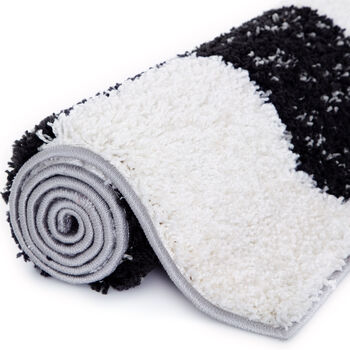 The Rugs Geometric Shaggy Rug Grey Checkered Rug, 11 of 12