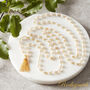 White Pearl Gold And Silver Tassel Charm Necklace, thumbnail 6 of 11