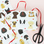 Dogs And Hearts Father's Day Wrapping Paper, thumbnail 1 of 3