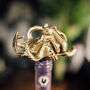 Octopus Bottle Stopper Gold Finish, thumbnail 1 of 2