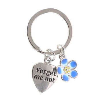 Forget Me Not Enamel Flower Keyring, 4 of 5