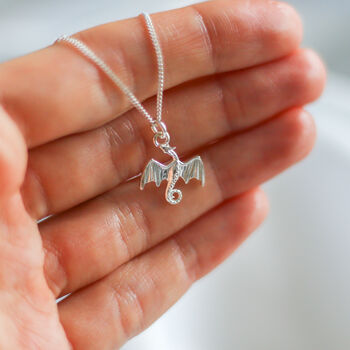 Dragon Necklace, 925 Sterling Silver, Fantasy Gift, 6 of 10