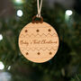 Personalised Round Christmas Bauble, thumbnail 1 of 3