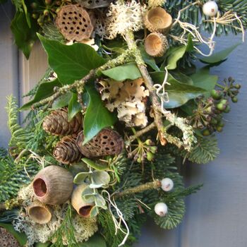 Fresh Winter Forest Christmas Door Wreath, 4 of 4