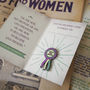 Votes For Women Rosette Enamel Pin, thumbnail 2 of 6