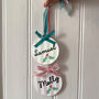 Christmas Stocking Tag Striped With Holly Design, thumbnail 7 of 10