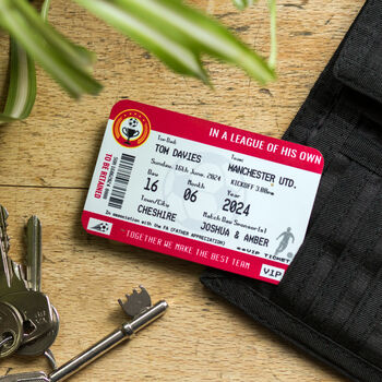Personalised Football Ticket Wallet Insert For Dad, 3 of 7