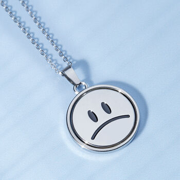 Smiling Face Stainless Steel Spinner Necklace, 4 of 7