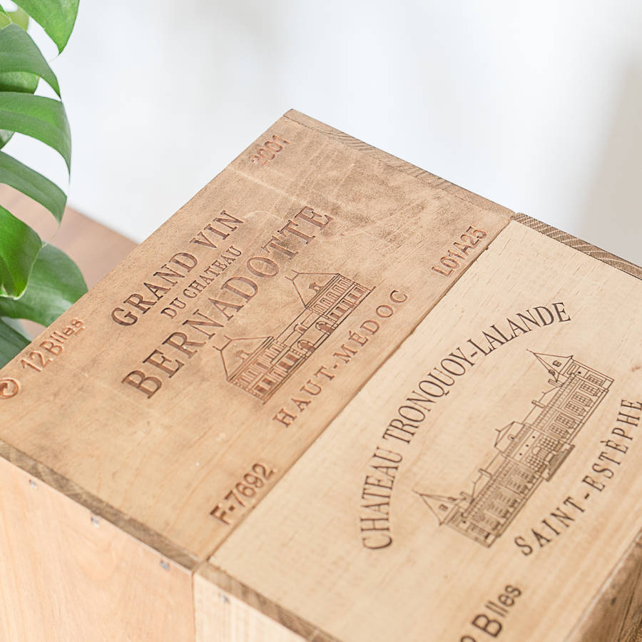 Reclaimed Wooden Wine Crate With Hair Pin Legs By Made Anew