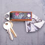 Personalised Initials, Tropical Leather Photo Key Ring, thumbnail 3 of 4