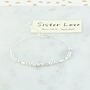 Sister Love Sterling Silver Morse Code Chain Bracelet, thumbnail 3 of 10