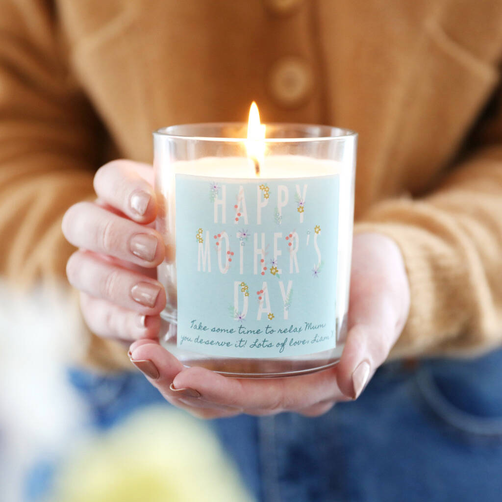 Personalised Mother's Day Scented Candle By Lisa Angel