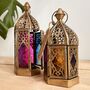 Moroccan Style Gold Glass Lantern T Light Holder, thumbnail 10 of 12