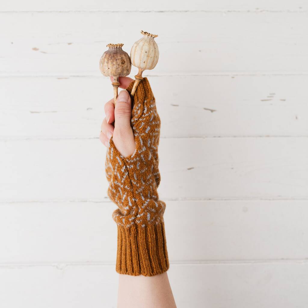Scatter Lambswool Knitted Wrist Warmers, 1 of 12