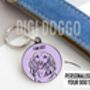 Long Haired Dachshund Outline ID Tag, thumbnail 2 of 4