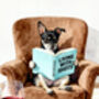 Your Own Dog Reading Book Wall Art Print, Customise Colours And Book Title, thumbnail 9 of 12