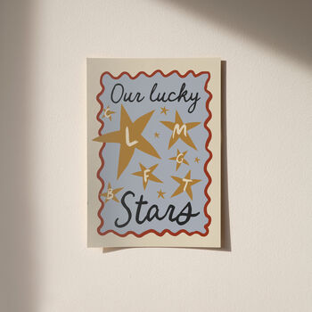 Our Lucky Stars Personalised Family Initials Print, 10 of 10