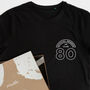 80th Birthday Milestone T Shirt, thumbnail 1 of 7