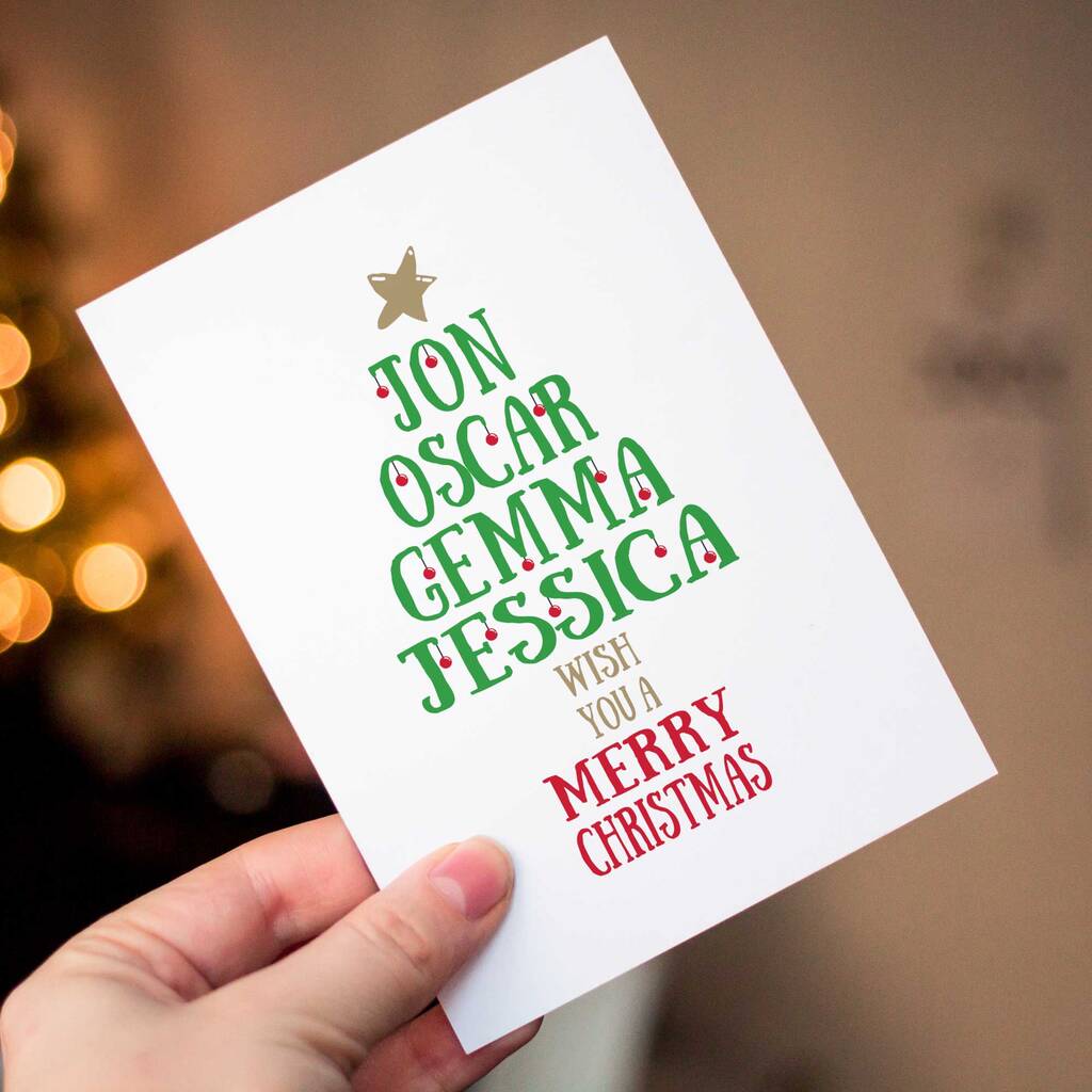 Pack Of Personalised Christmas Cards By Lunella Stationery & Home
