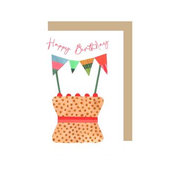 Cake With Bunting Birthday Card, 2 of 2