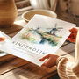 Netherlands Travel Print Of The Kinderdijk Windmill, thumbnail 3 of 7