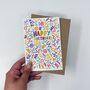 Colourful 'Happy Birthday!' Pattern Card, thumbnail 3 of 5