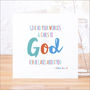 'Give Your Cares To God' Contemporary Bible Verse Card, thumbnail 1 of 4
