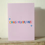 Pink Minimal Congratulations Card, thumbnail 6 of 8