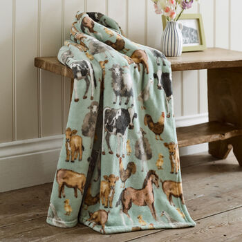Comforts Farmyard Throw 240gsm Cozy Throw, 2 of 4