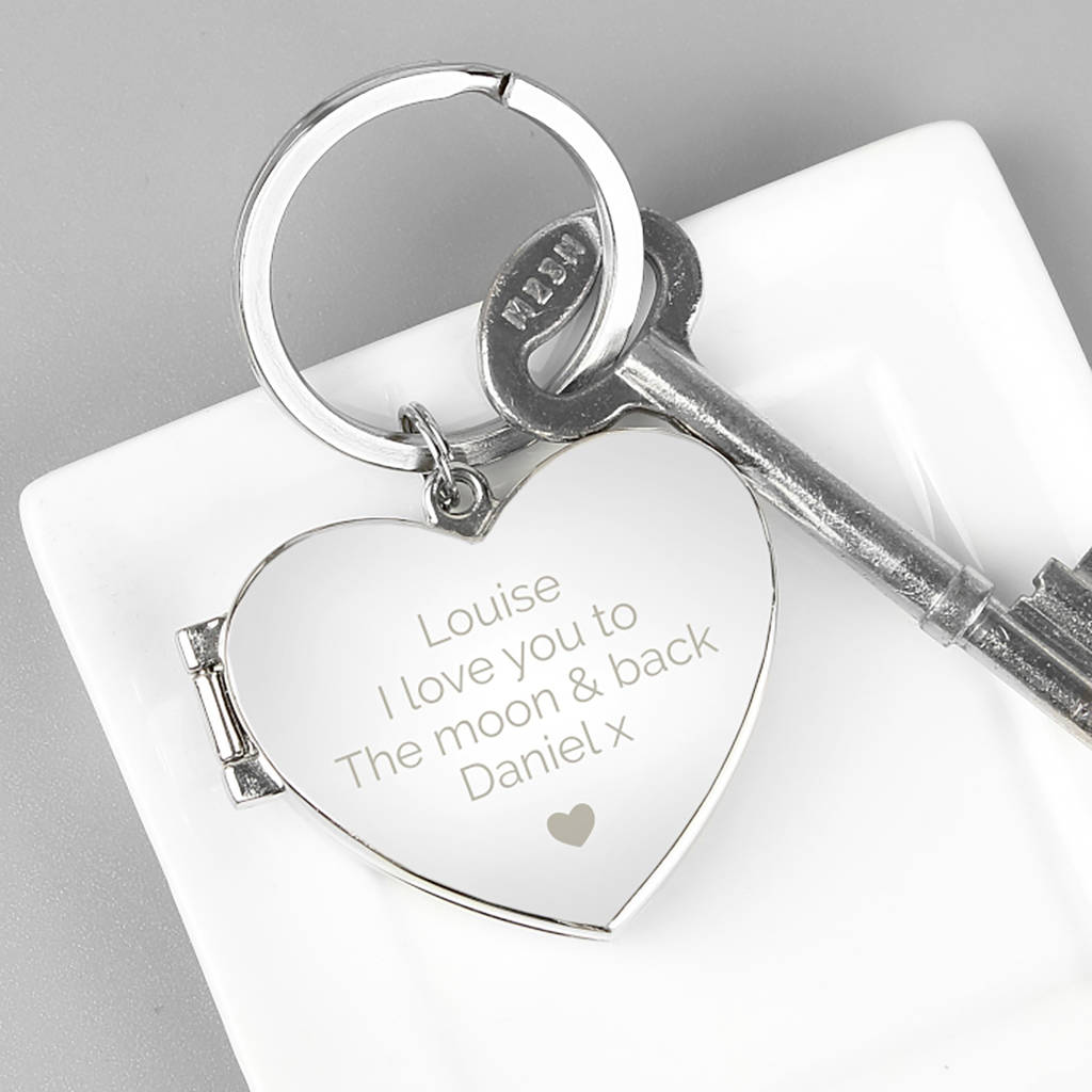 Personalised Valentine Locket Keyring By Chips & Sprinkles ...