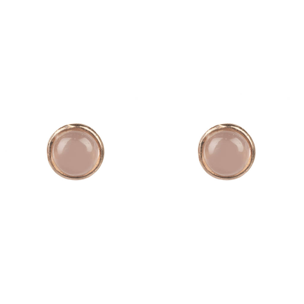 Petite Stud Earring Rosegold Plated Silver By Latelita