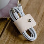 Personalised Leather Cable Organiser Tie, thumbnail 5 of 7