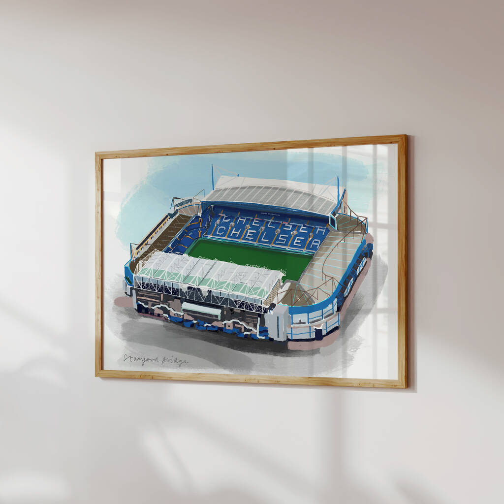 Stamford Bridge Chelsea F.C. Inspired Football Art Print Stadium