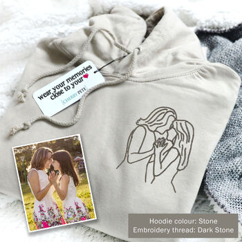 Personalised Embroidered Photo Hoodie, 6 of 12