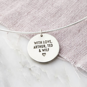 Personalised Silver Heart Message Necklace, 2 of 4