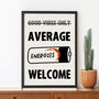 'Good Vibes Only' Parody Print, thumbnail 2 of 3