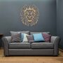 Geomtric Lion Wooden Wall Art Decor, Gift For Home Spaces, thumbnail 9 of 11