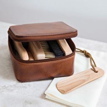 Personalised Leather Travel Case For Him, 6 of 9