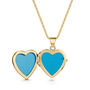 Italian Angel Wing Heart Locket – 18 K Gold Plated, thumbnail 2 of 4