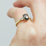 18ct Gold Oval Salt And Pepper Diamond Engagement Ring, thumbnail 1 of 3