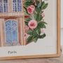 Paris Flower Houses Artwork Print 50cm X 70cm, thumbnail 2 of 2