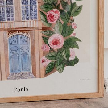 Paris Flower Houses Artwork Print 50cm X 70cm, 2 of 2