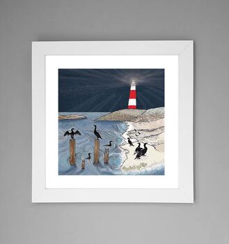 'Cormorants And Lighthouse' Print, 2 of 3