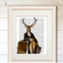 Deer And Chair Book Print, Framed Or Unframed, thumbnail 5 of 8