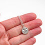 Full Moon Necklace In Silver With Black Diamonds, thumbnail 8 of 9