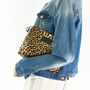 Gold Metallic Leopard Print Tote And Crossbody, thumbnail 5 of 7