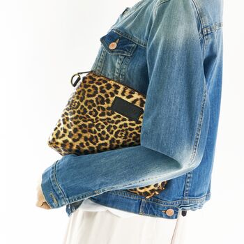 Gold Metallic Leopard Print Tote And Crossbody, 5 of 7