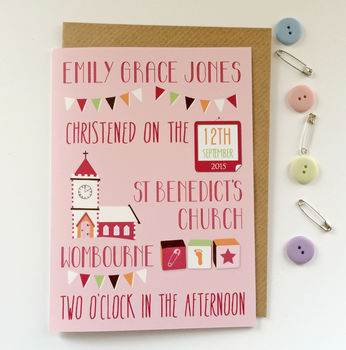 Personalised Christening Card, 3 of 4