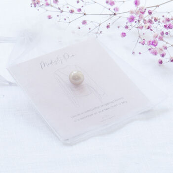 Champagne Faux Pearl Modesty Pin, 7 of 10