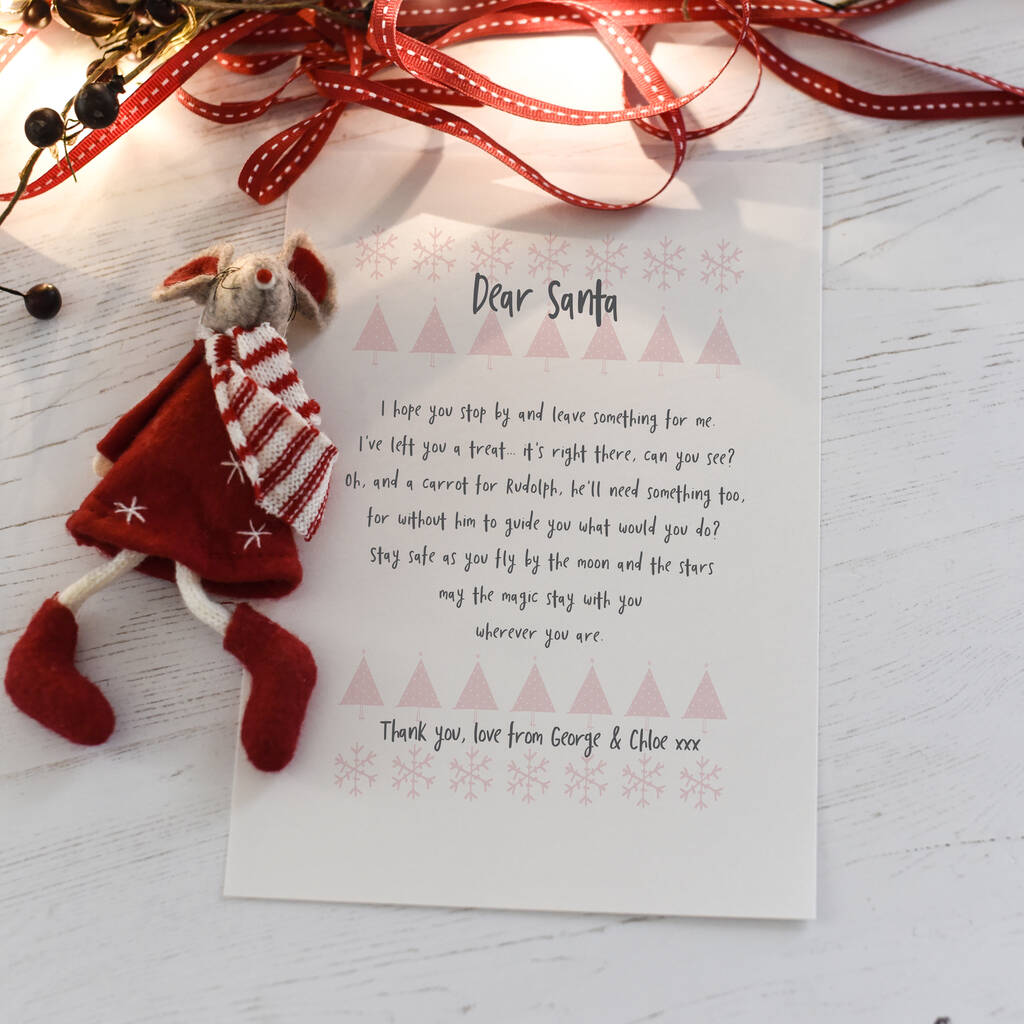Personalised Santa Letter For Christmas Eve Box By A Touch Of Verse | notonthehighstreet.com
